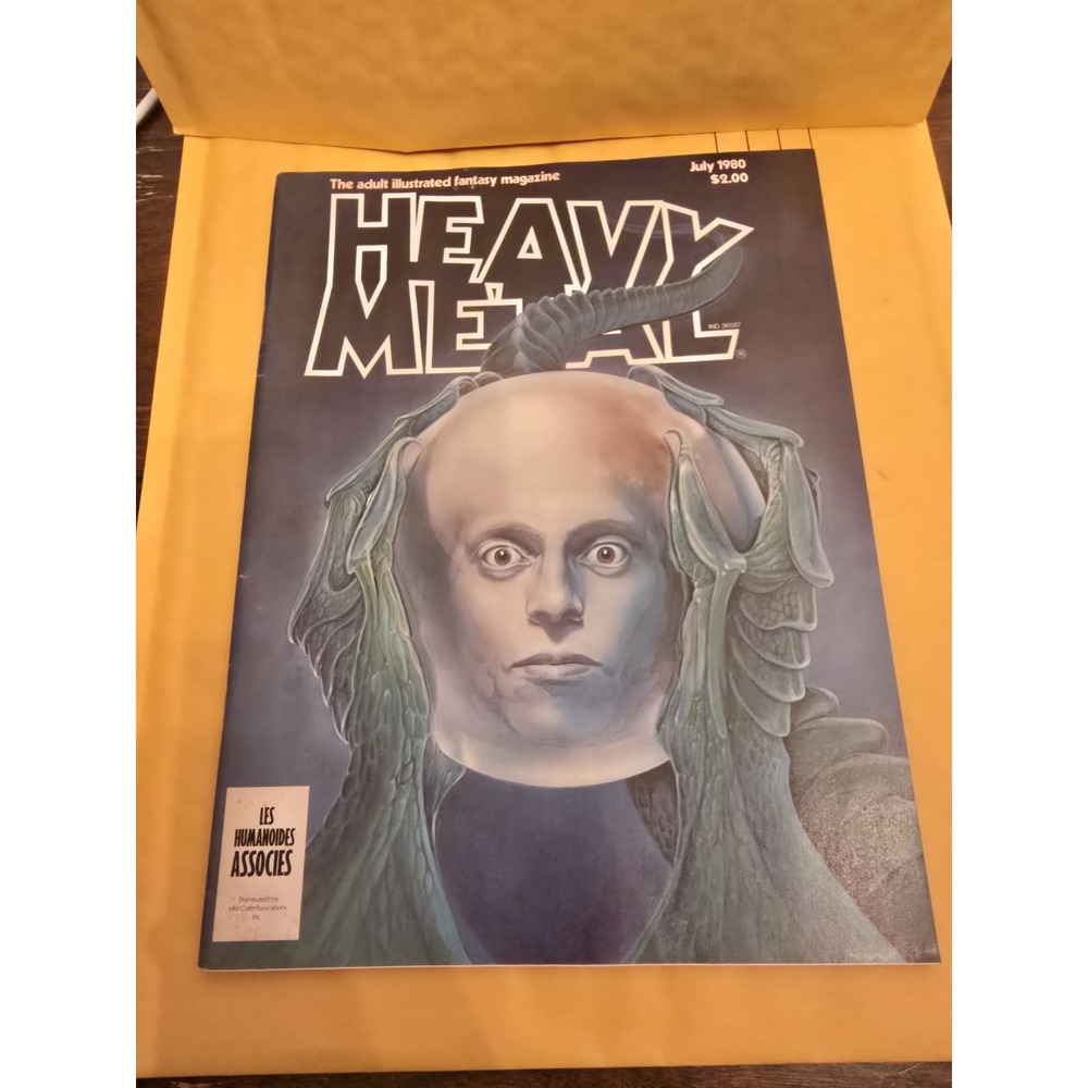 VTG Heavy Metal Magazine July 1980 HR Giger Cover Art Les Humanoides Associes